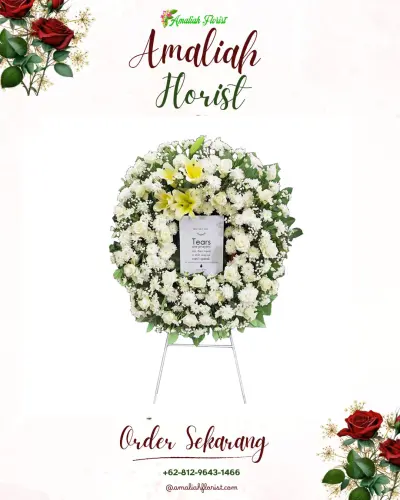 Krans Bunga Duka Cita di Tunjungtirto